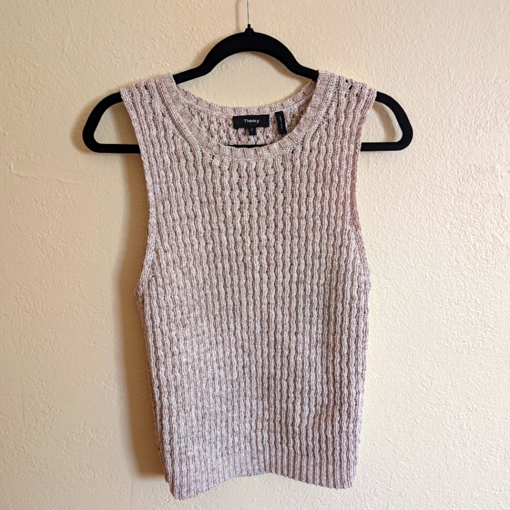 Theory Malda Meridian Textured Sleeveless Sweater